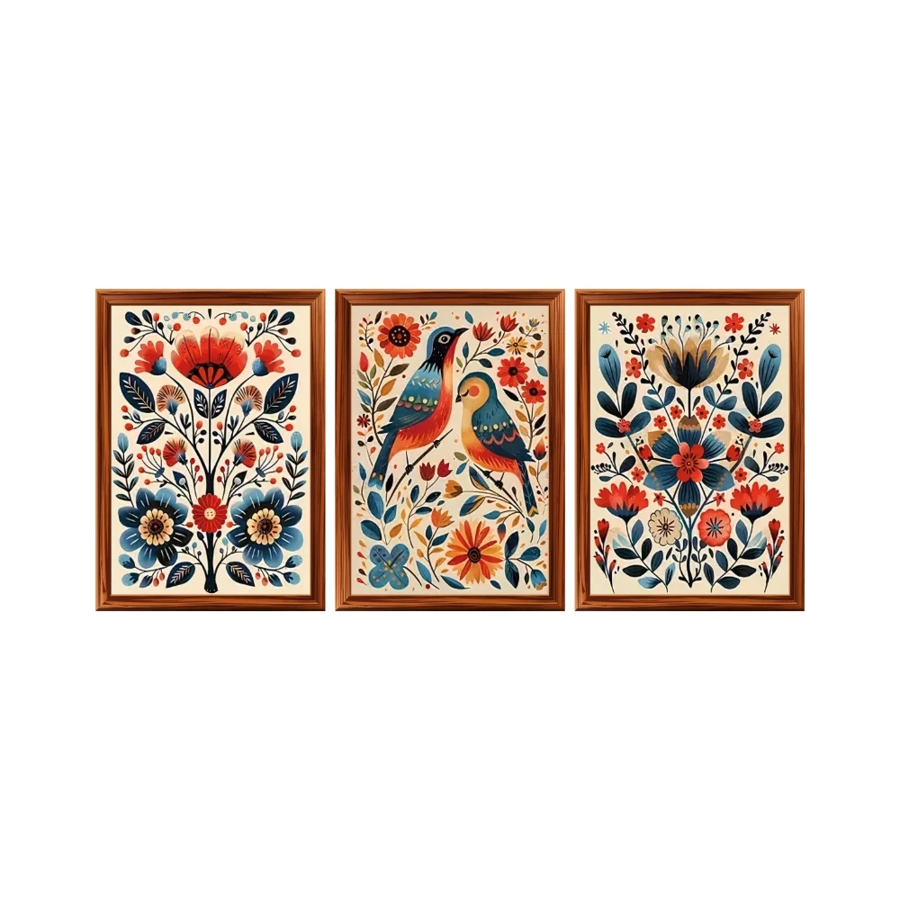 Yapışkanlı Keçe Tablo - Poster Çiçek (Model- 30) 