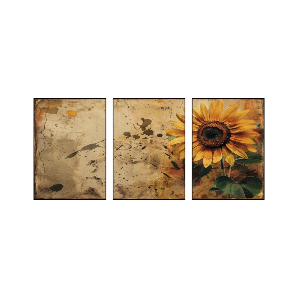 Yapışkanlı Keçe Tablo - Poster Çiçek (Model- 35) 