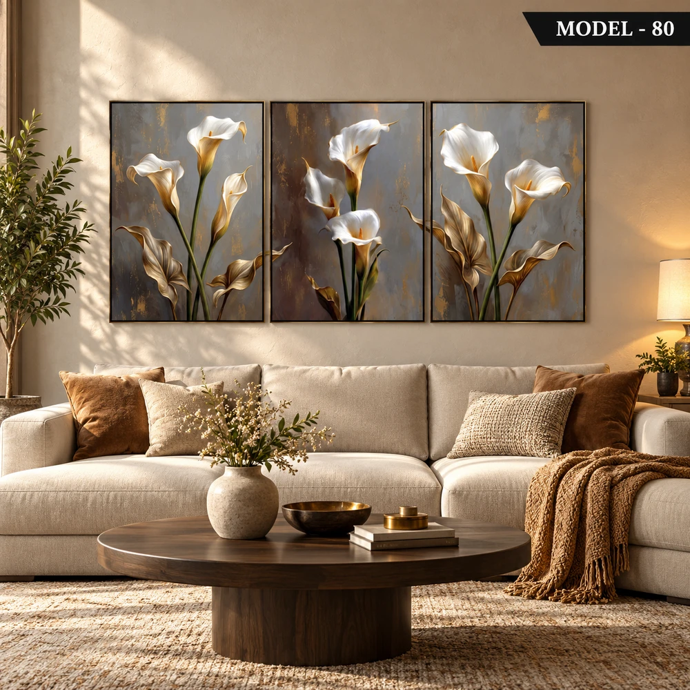 Yapışkanlı Keçe Tablo - Poster Çiçek (Model- 80)