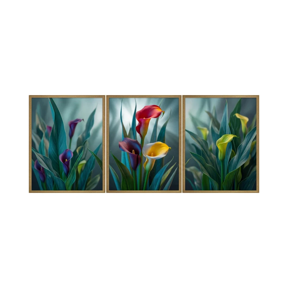 Yapışkanlı Keçe Tablo - Poster Çiçek (Model- 95) 