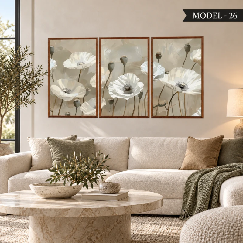 Yapışkanlı Keçe Tablo - Poster Çiçek (Model- 26)