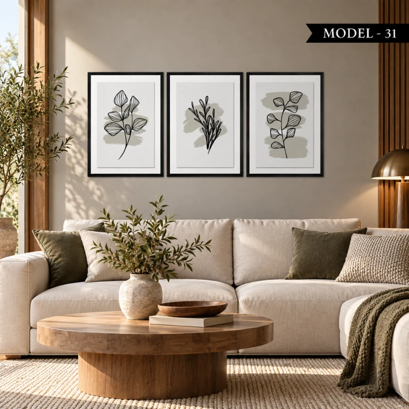 Yapışkanlı Keçe Tablo - Poster Çiçek (Model- 31)