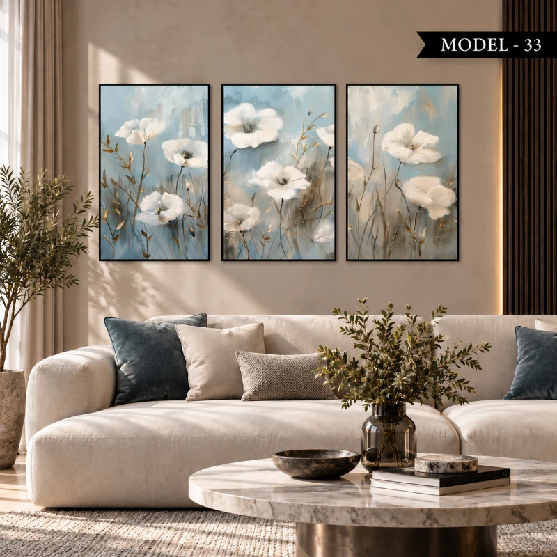 Yapışkanlı Keçe Tablo - Poster Çiçek (Model- 33)