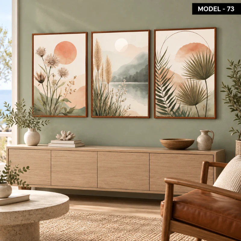 Yapışkanlı Keçe Tablo - Poster Çiçek (Model- 73)