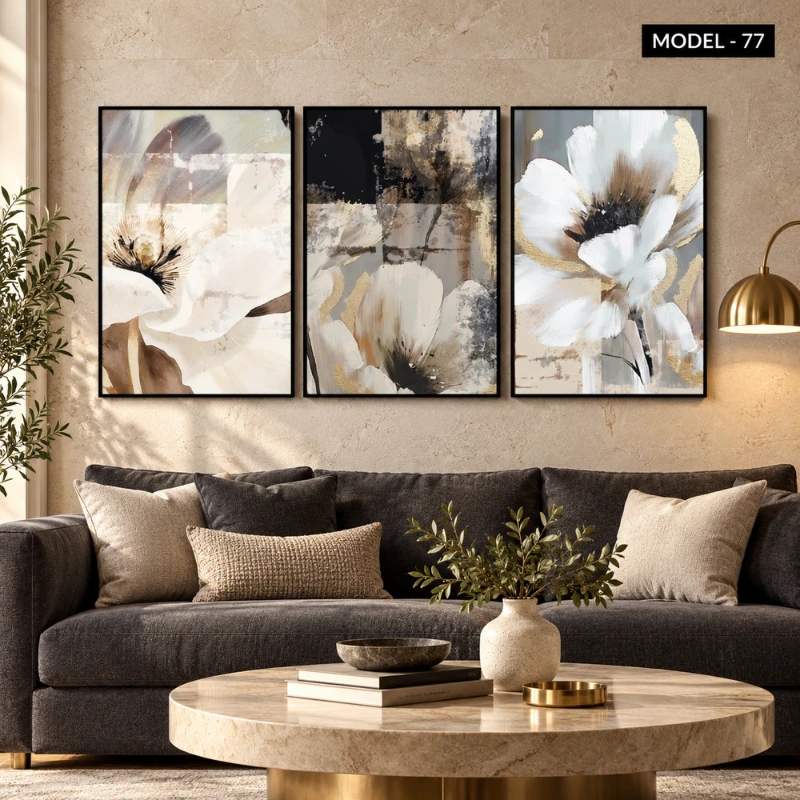 Yapışkanlı Keçe Tablo - Poster Çiçek (Model- 77)