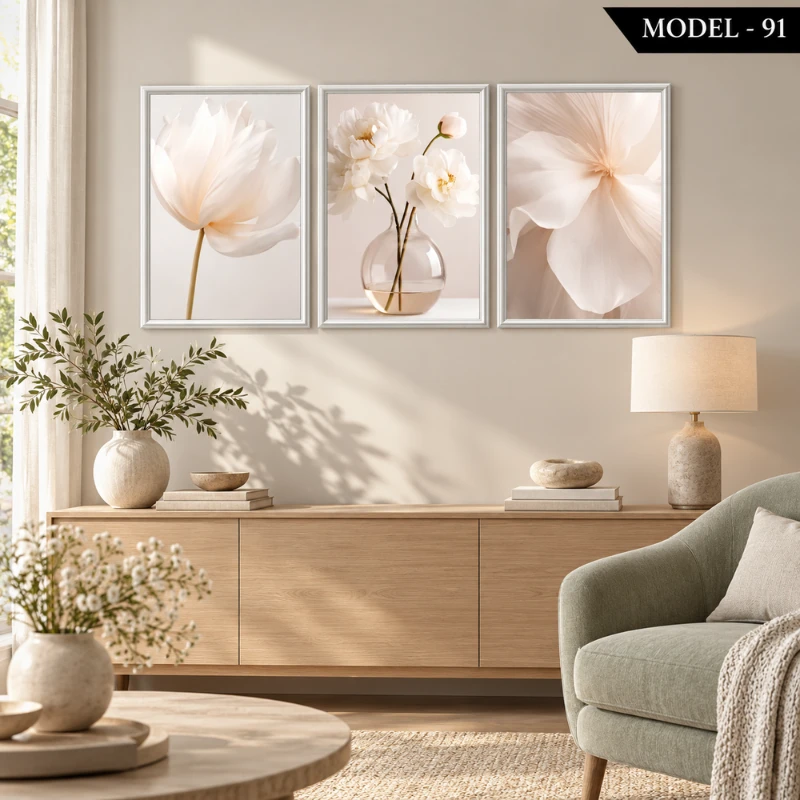 Yapışkanlı Keçe Tablo - Poster Çiçek (Model- 91)