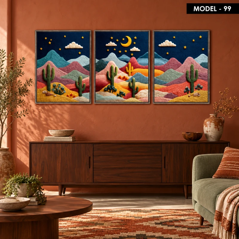 Yapışkanlı Keçe Tablo - Poster Çiçek (Model- 99)