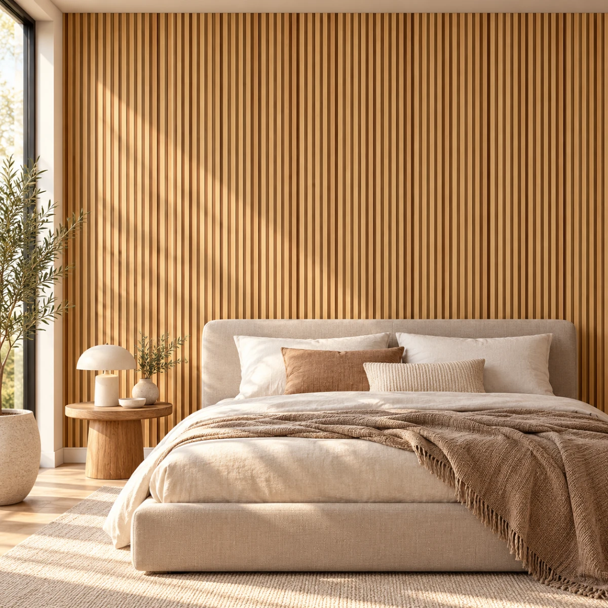 Yapışkanlı Keçe Duvar Kağıdı Çıta Desen (Model - 9041)