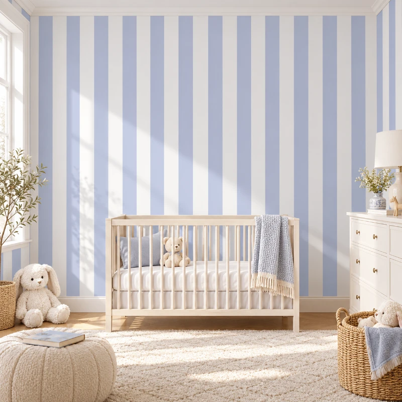 Yapışkanlı Keçe Duvar Kağıdı Çıta Desen (Model - 9049)