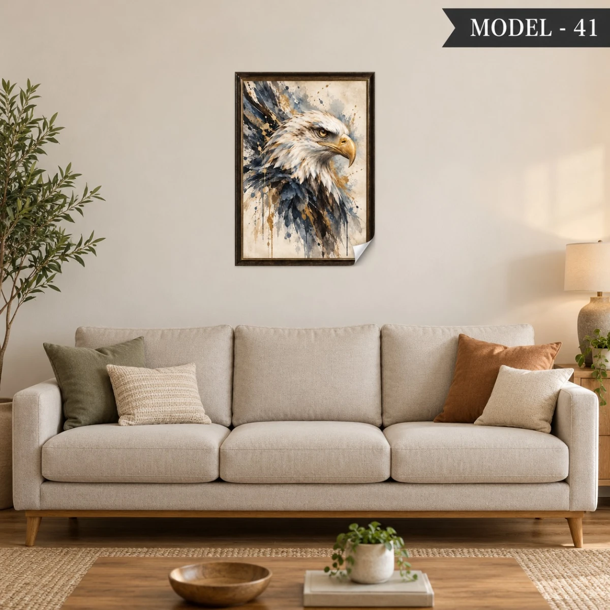 Statik Tutunma Özellikli Tablo - Poster Hayvan (Model-41)