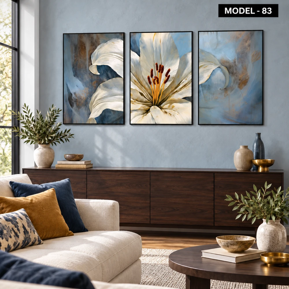 Yapışkanlı Keçe Tablo - Poster Çiçek (Model- 83)