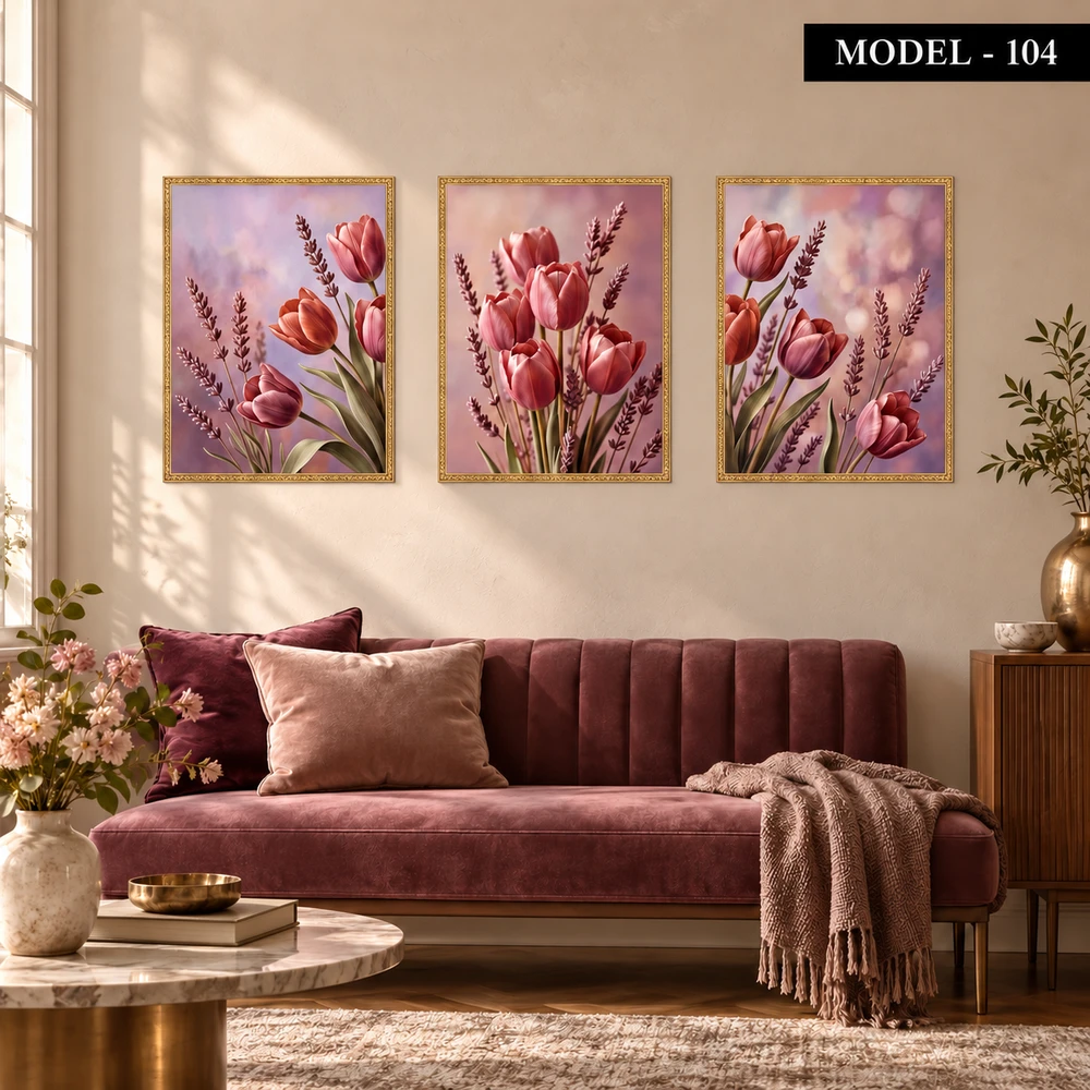 Yapışkanlı Keçe Tablo - Poster Çiçek (Model-104)