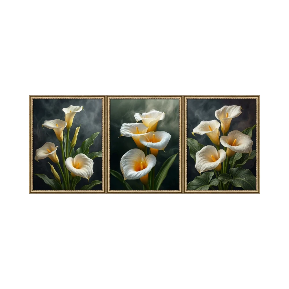Yapışkanlı Keçe Tablo - Poster Çiçek (Model-105) 