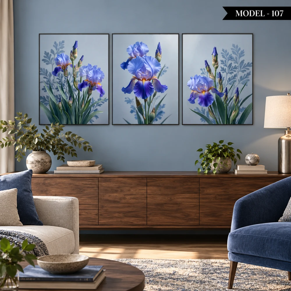 Yapışkanlı Keçe Tablo - Poster Çiçek (Model-107)