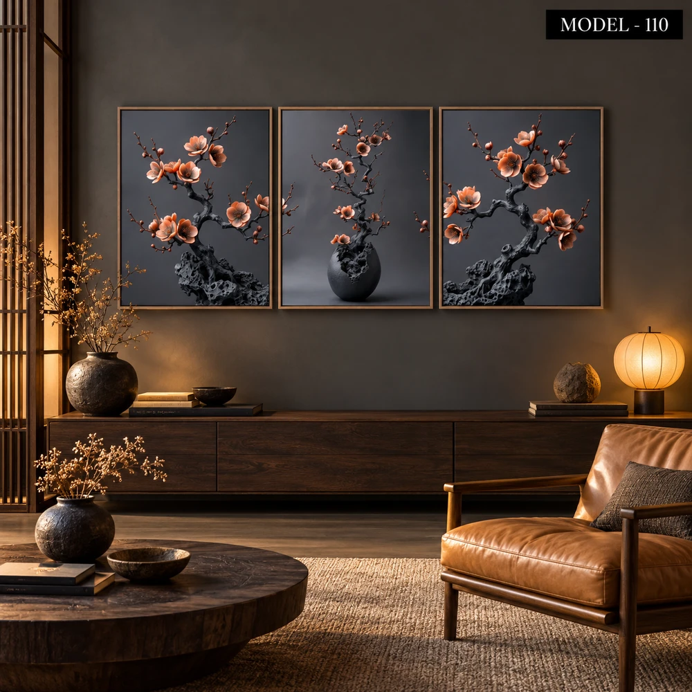 Yapışkanlı Keçe Tablo - Poster Çiçek (Model-110)