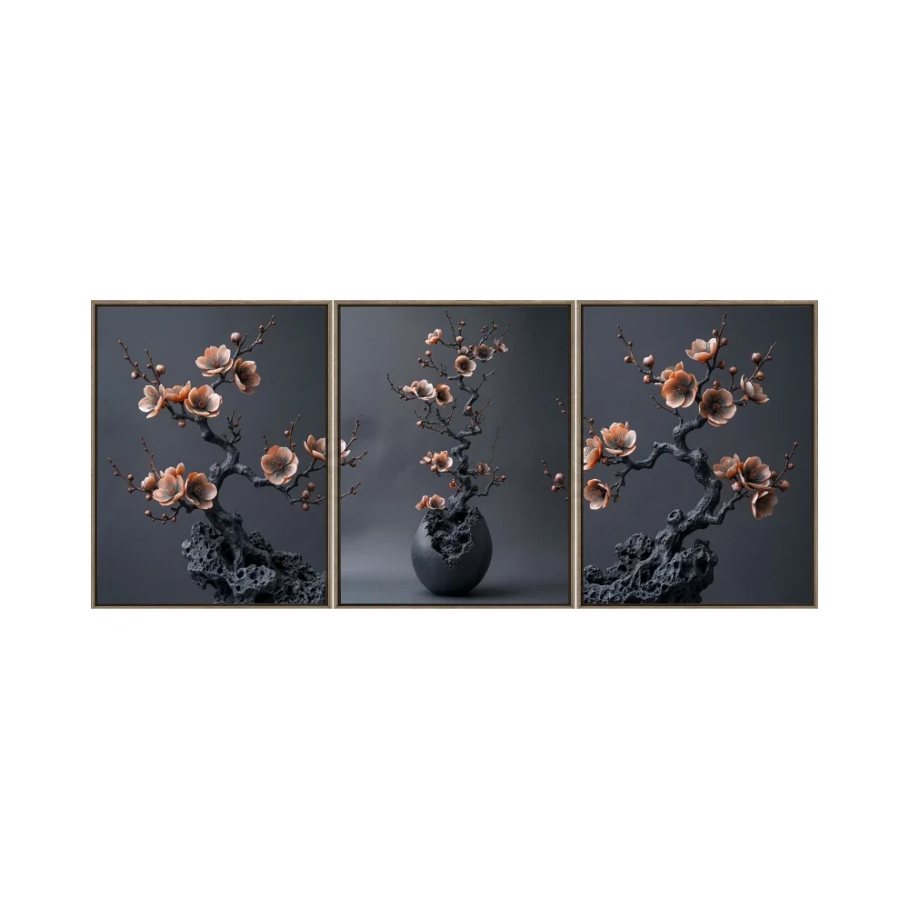 Yapışkanlı Keçe Tablo - Poster Çiçek (Model-110) 