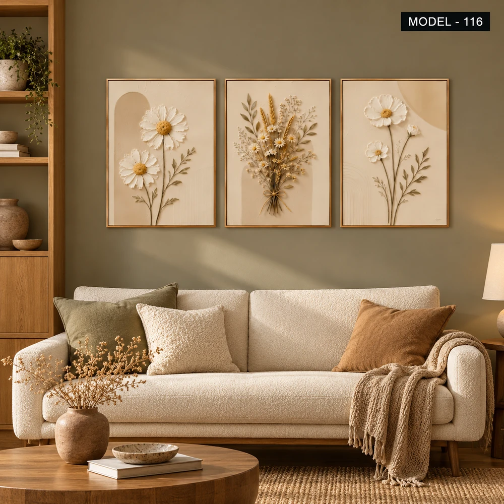 Yapışkanlı Keçe Tablo - Poster Çiçek (Model-116)