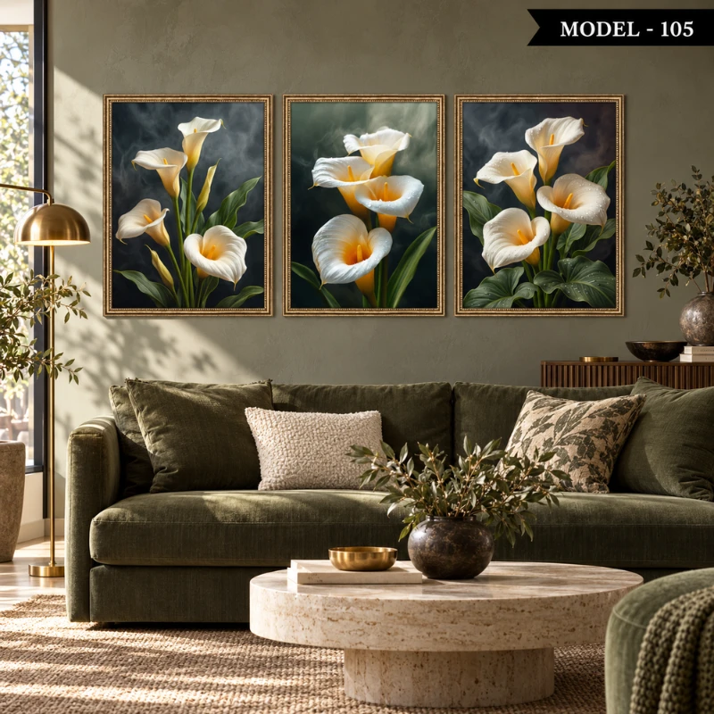Yapışkanlı Keçe Tablo - Poster Çiçek (Model-105)