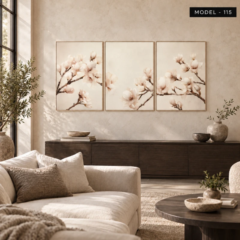 Yapışkanlı Keçe Tablo - Poster Çiçek (Model-115)