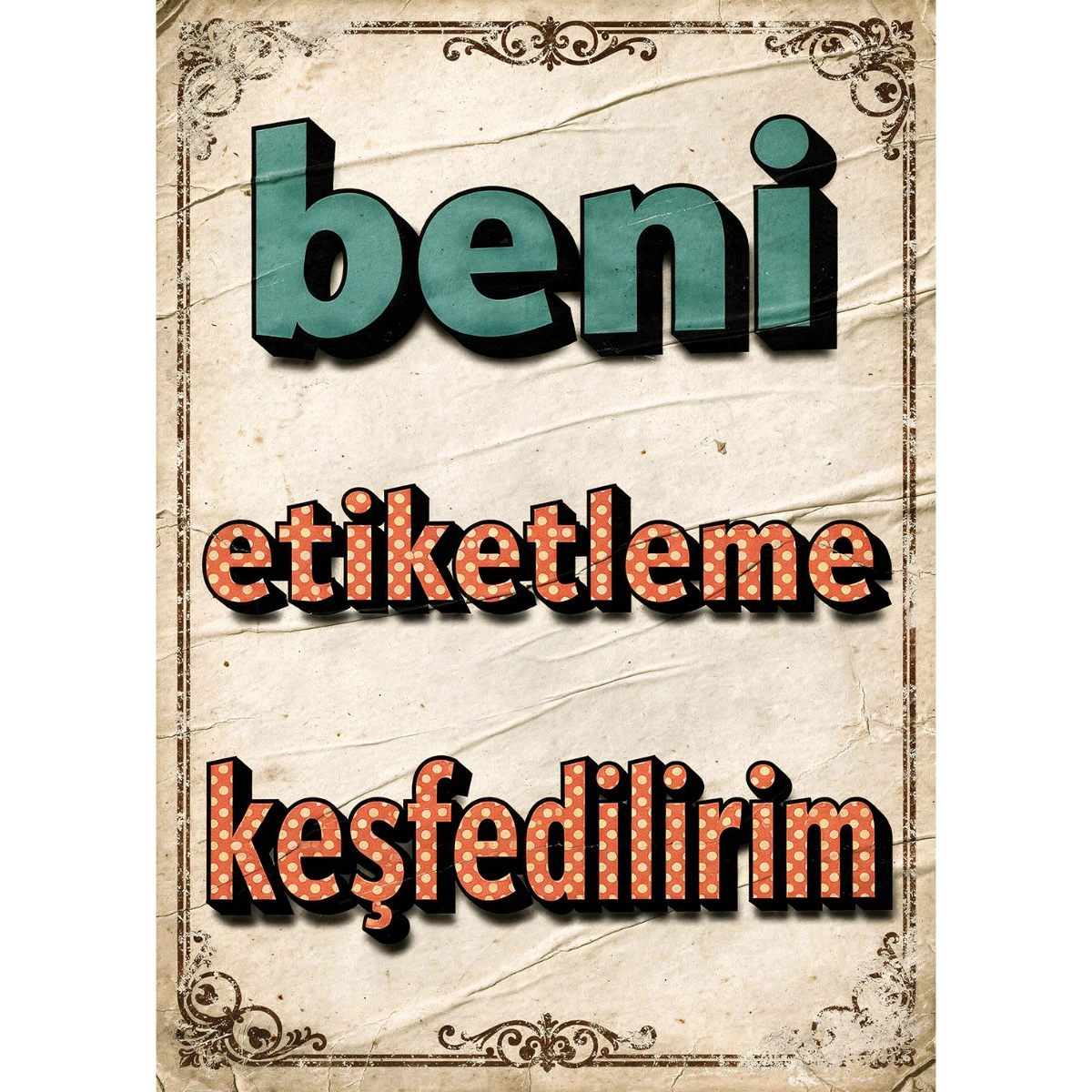 Statik Tutunma Özellikli Tablo - Poster Mizah (Model -19) 