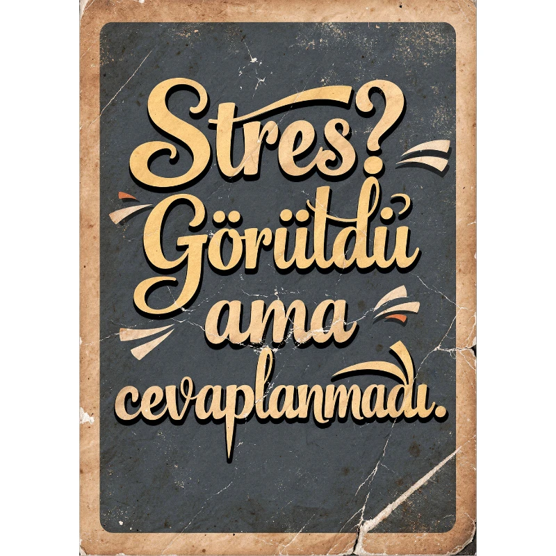 Statik Tutunma Özellikli Tablo - Poster Mizah (Model -15)