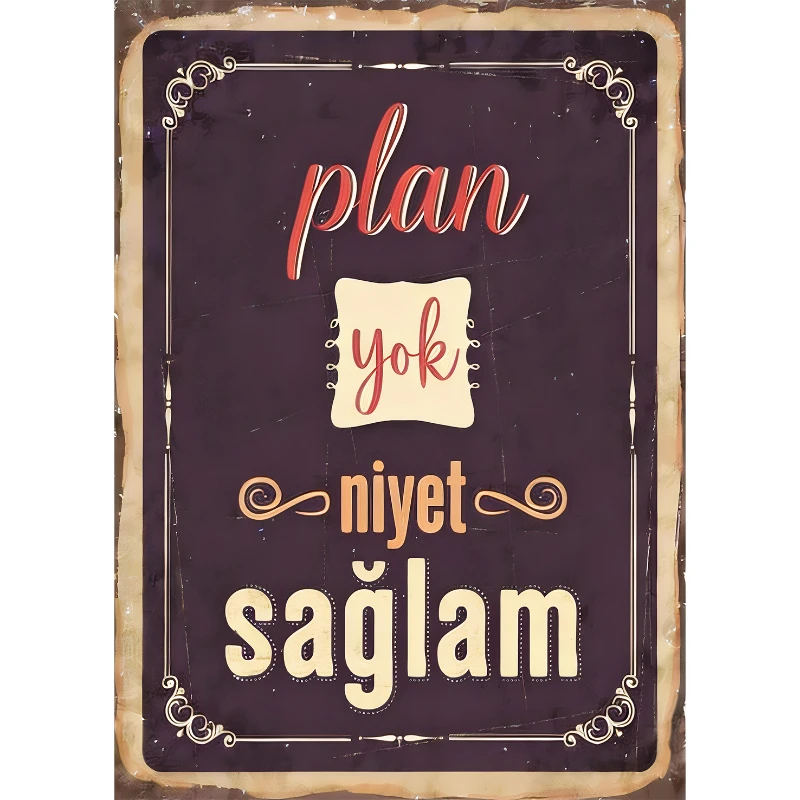 Statik Tutunma Özellikli Tablo - Poster Mizah (Model -23)