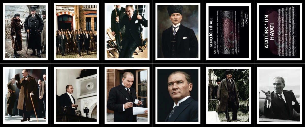 Statik Tutunma Özellikli Tablo - Poster Atatürk (Model- 10) 
