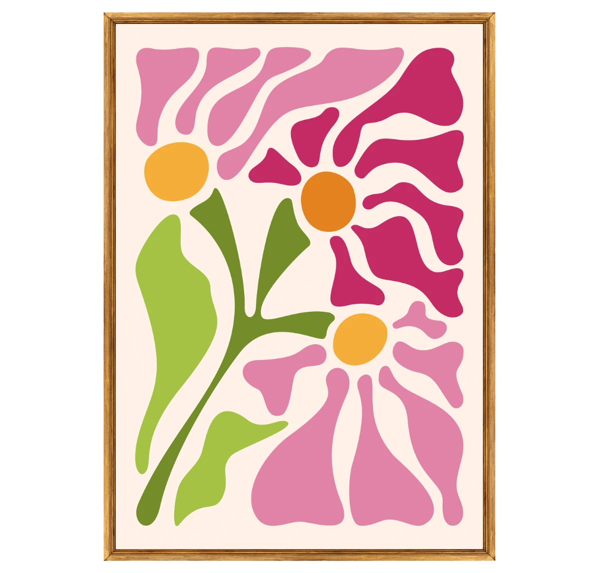 Statik Tutunma Özellikli Tablo - Poster Çiçek (Model- 68) 