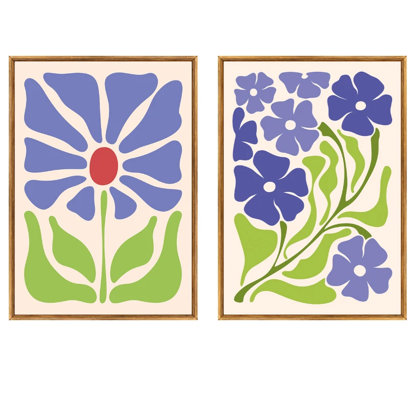 Statik Tutunma Özellikli Tablo - Poster Çiçek (Model- 66)