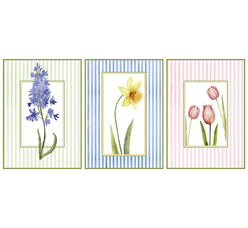 Statik Tutunma Özellikli Tablo - Poster Çiçek (Model- 69)