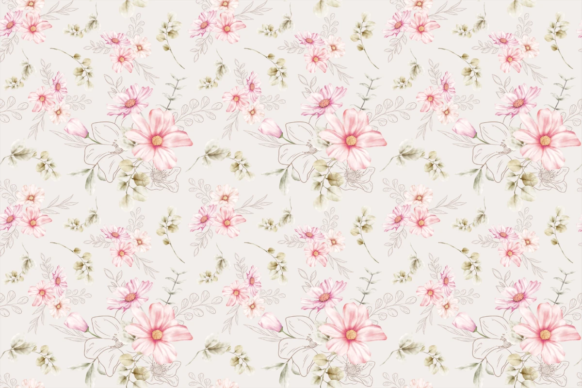 Duvar Kağıdı Çiçek Desen (Model -2055)