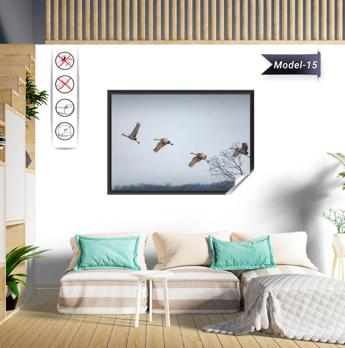 Statik Tutunma Özellikli Tablo - Poster Hayvan (Model-15)