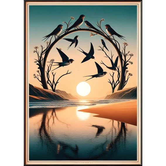 Statik Tutunma Özellikli Tablo - Poster Hayvan (Model-16) 