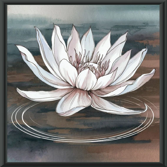 Statik Tutunma Özellikli Tablo - Poster Çiçek (Model-70)