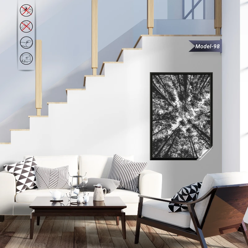 Statik Tutunma Özellikli Tablo - Poster Manzara (Model-98)