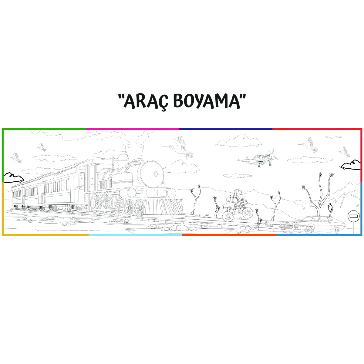 Statik Kağıt Doya Doya Boyama (Araç) 