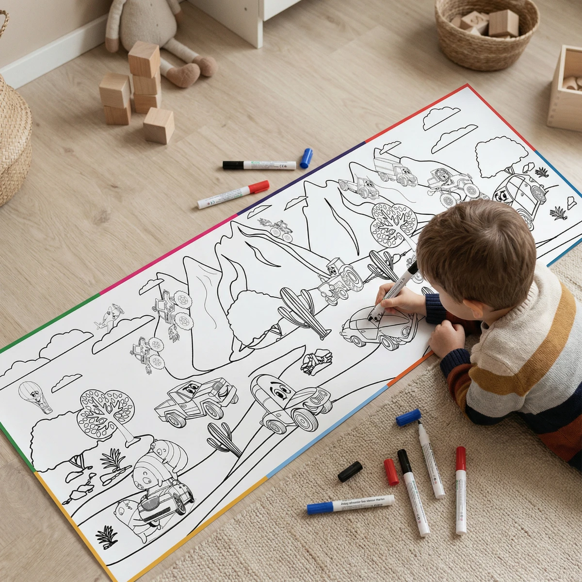 Boyama Kağıdı Araba Boyama