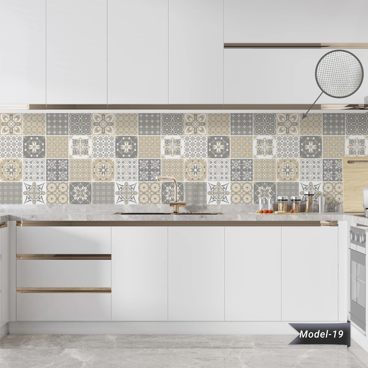 Yapışkanlı Tezgah Arası Kaplama (Model- 19)