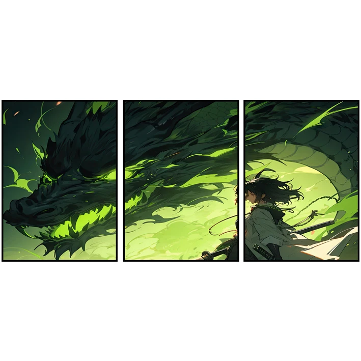 Statik Tutunma Özellikli Tablo - Poster Anime (Model- 4) 