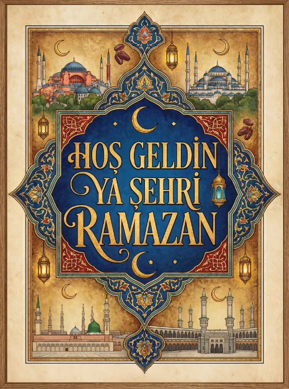 Ramazan Tablo  - Poster Dini (Model- 54)