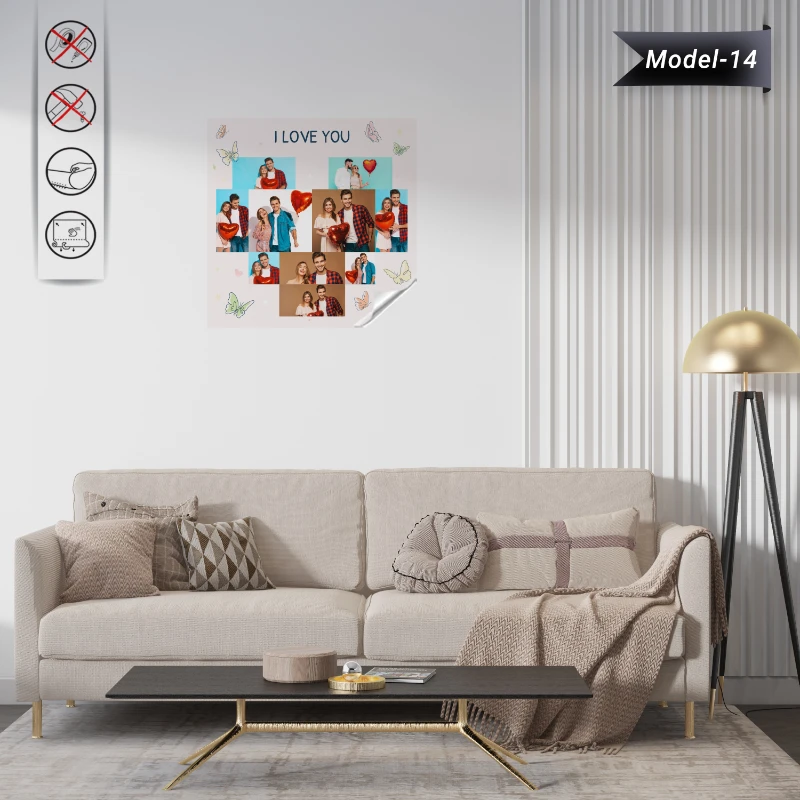 Statik Tutunma Özellikli Sevgililer Günü Tablo - Poster Özel Gün ( Model -14)