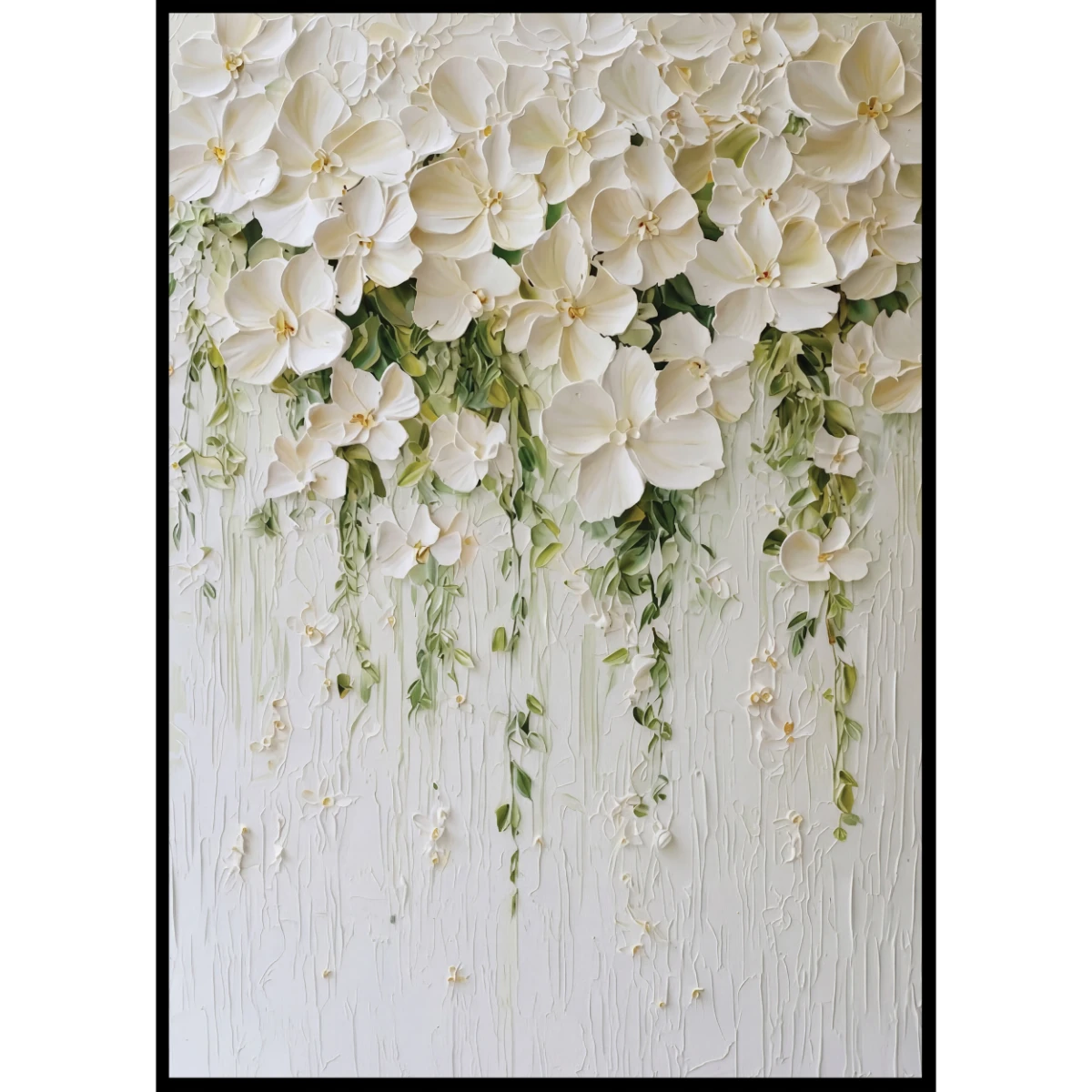 Statik Tutunma Özellikli Tablo - Poster Çiçek (Model-75) 