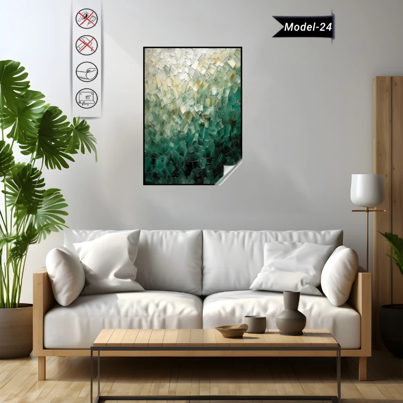 Statik Tutunma Özellikli Tablo - Poster Modern (Model-24)