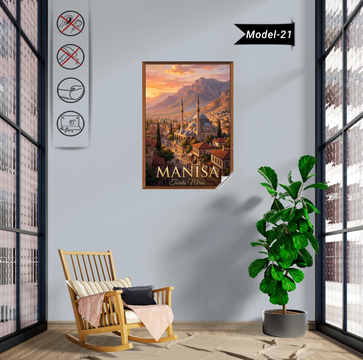 Türkiye İller Tablo - Poster Manisa (Model-21)