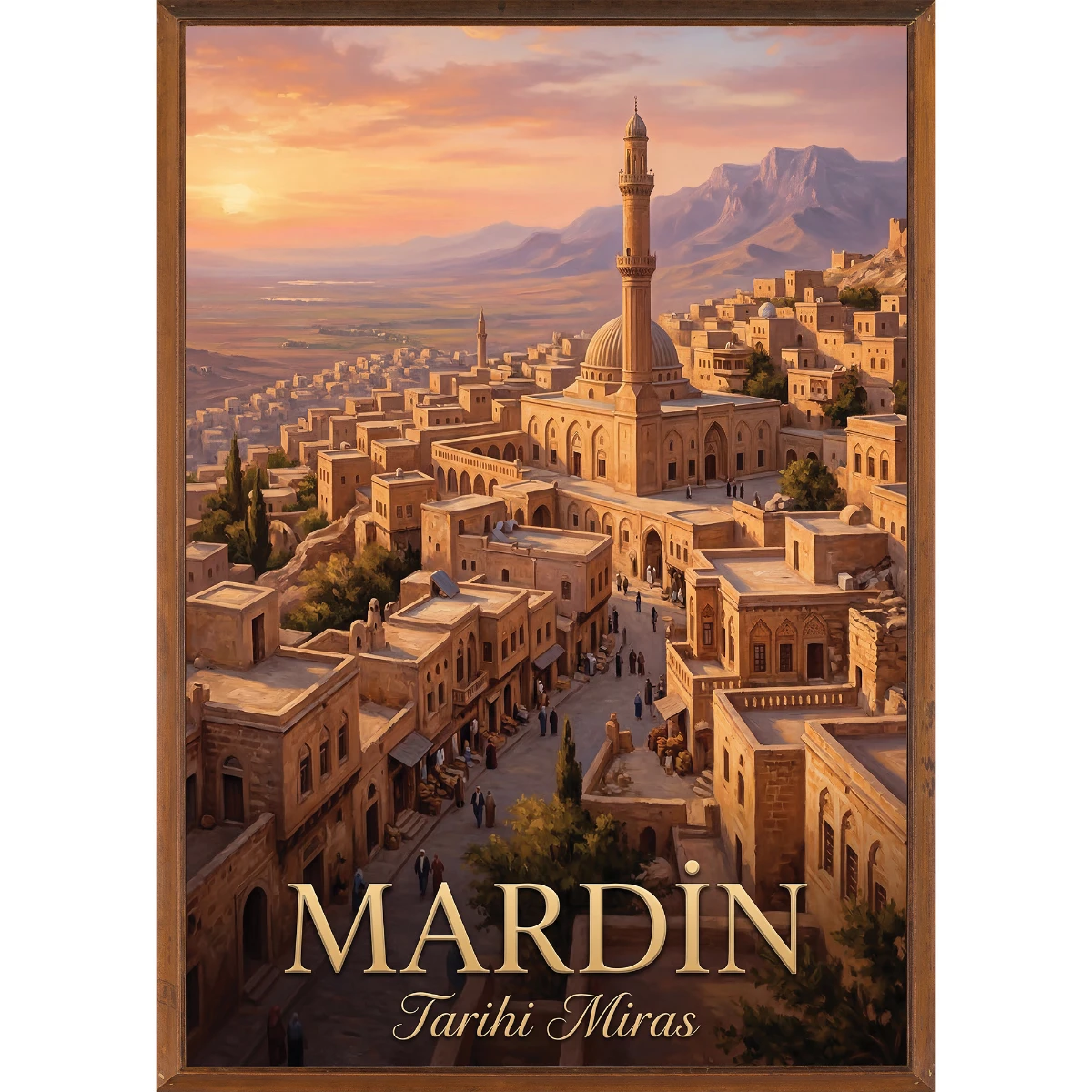 Türkiye İller Tablo - Poster Mardin (Model-22) 