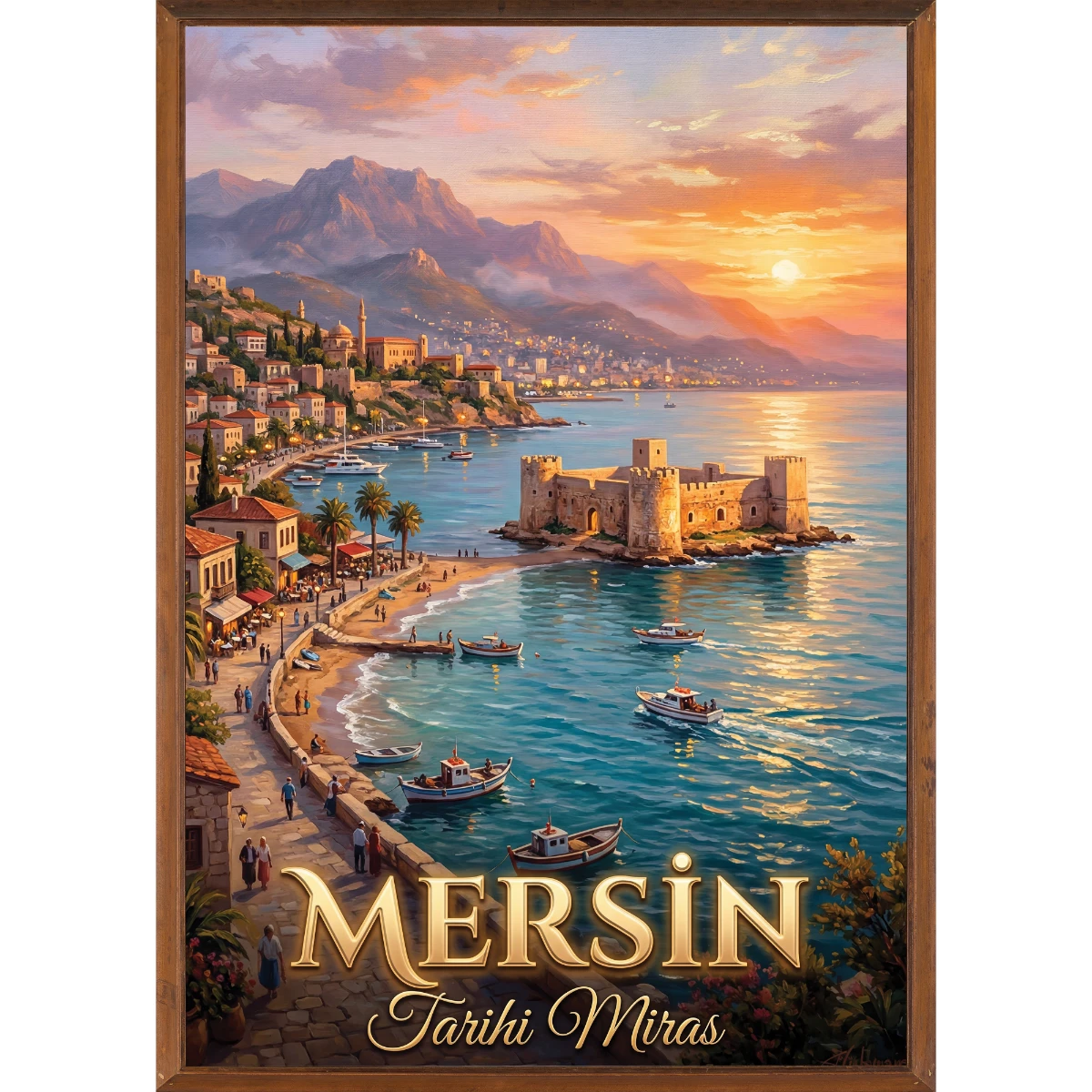 Türkiye İller Tablo - Poster Mersin (Model-23) 