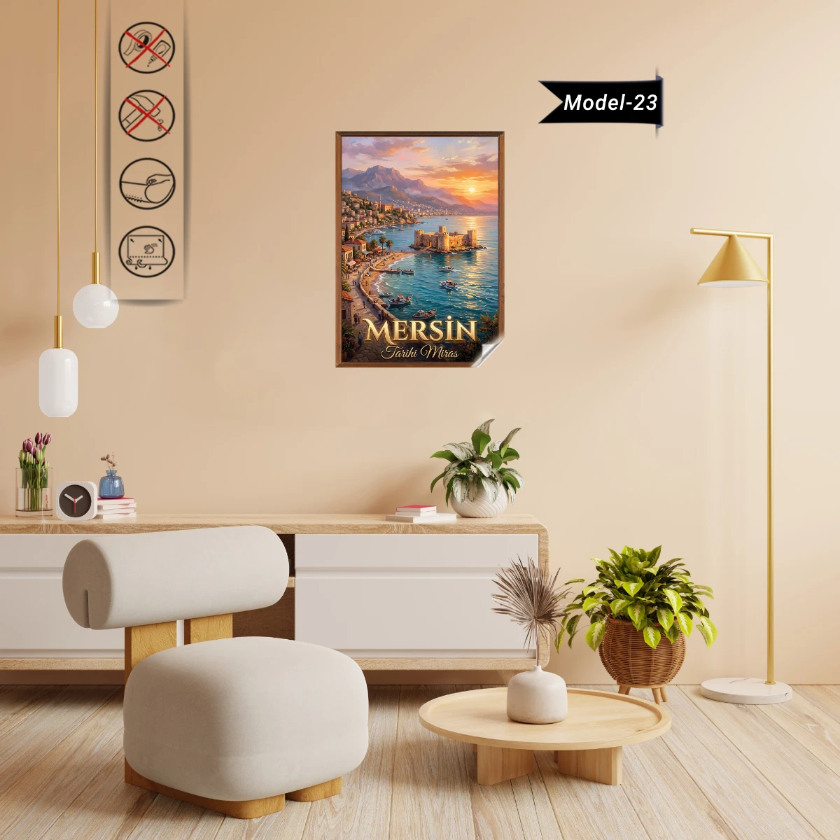 Türkiye İller Tablo - Poster Mersin (Model-23)