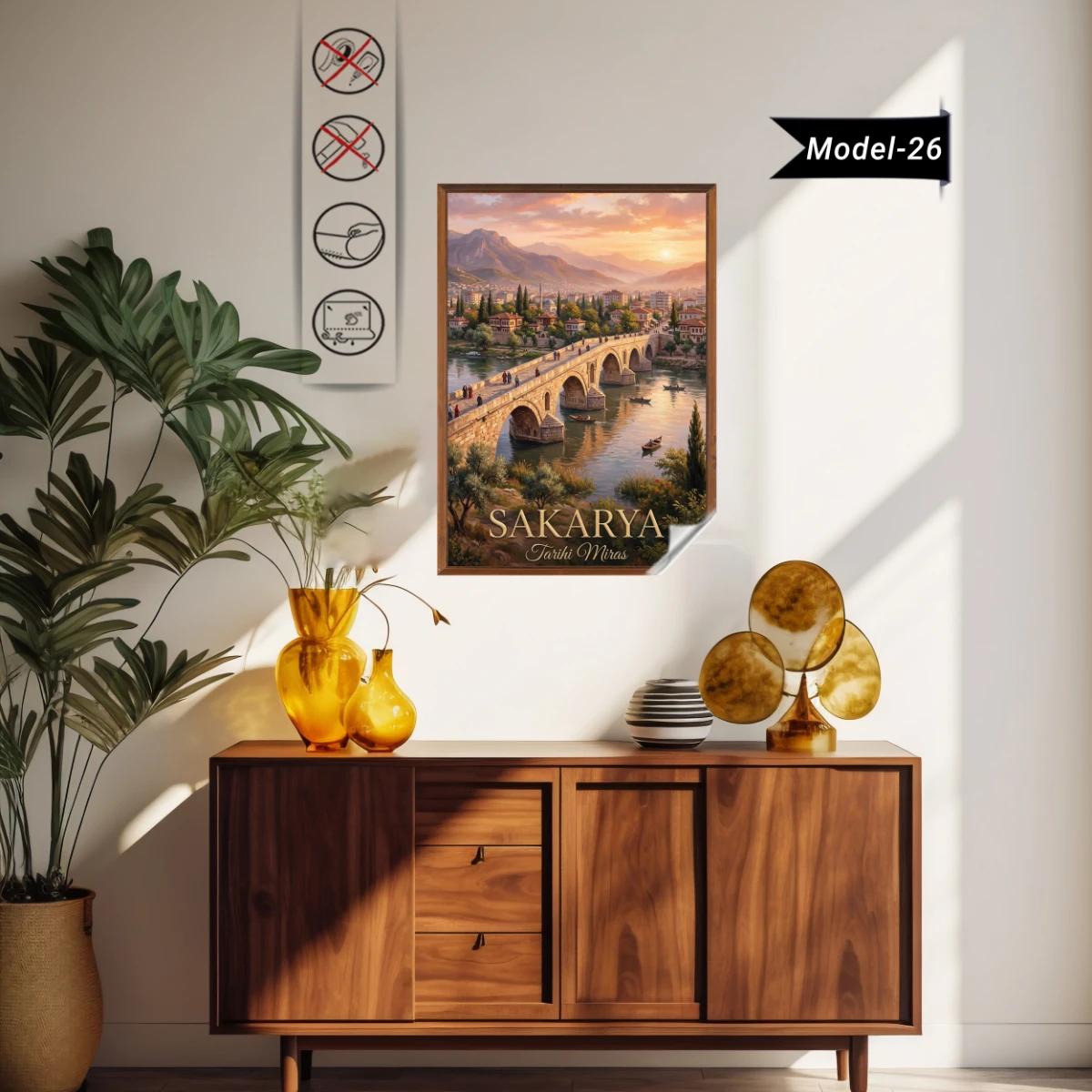 Türkiye İller Tablo - Poster Sakarya (Model-26)