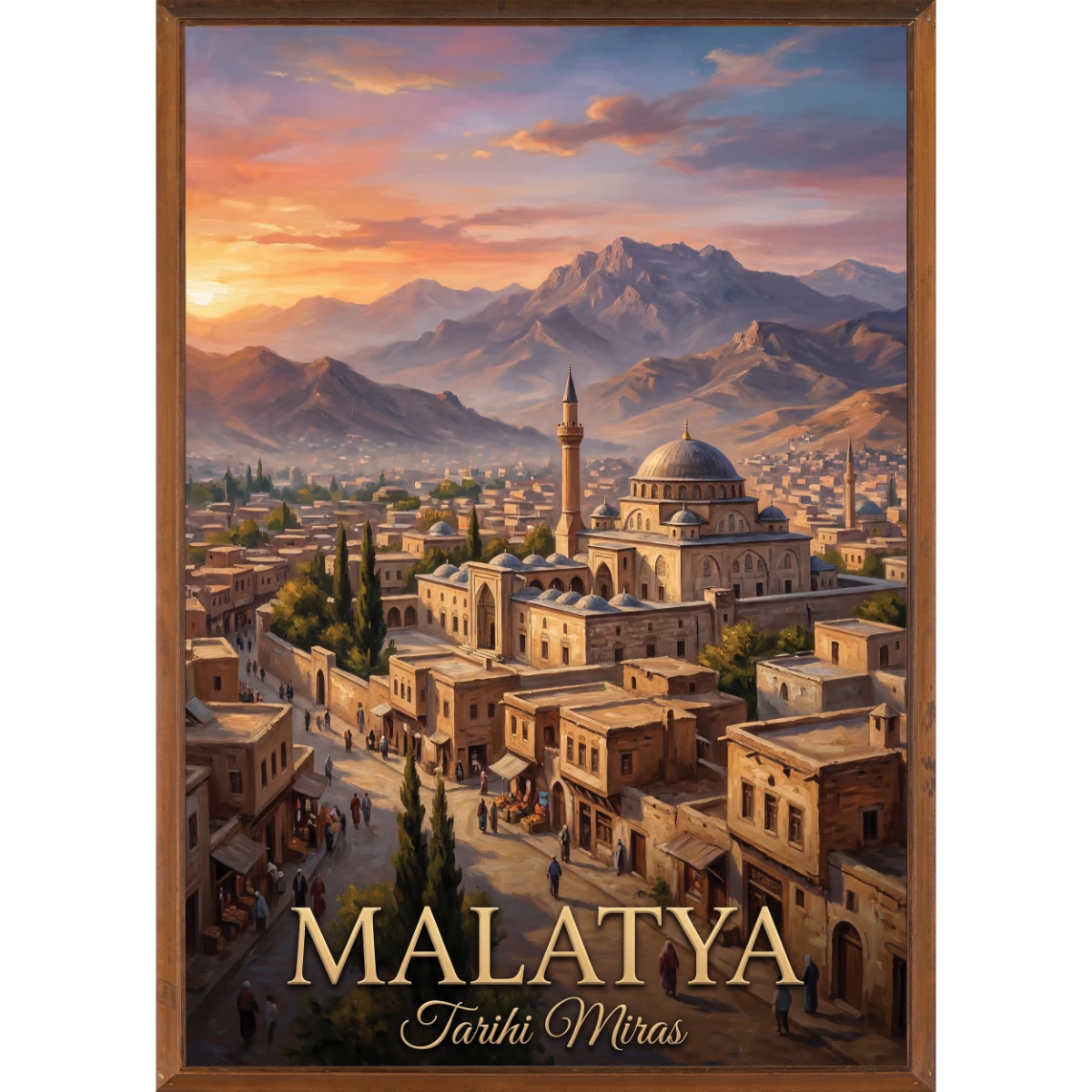 Türkiye İller Tablo - Poster Malatya (Model-20) 