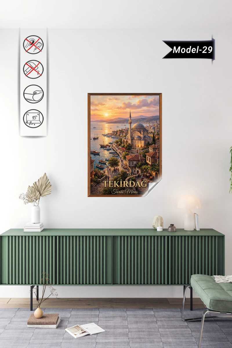 Türkiye İller Tablo - Poster Tekirdağ (Model-29)